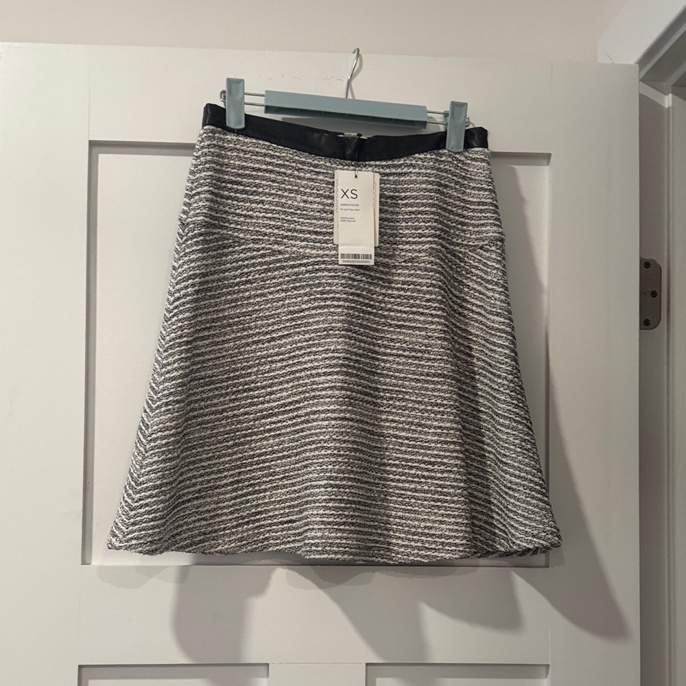 Chic Black and White A-Line Skirt